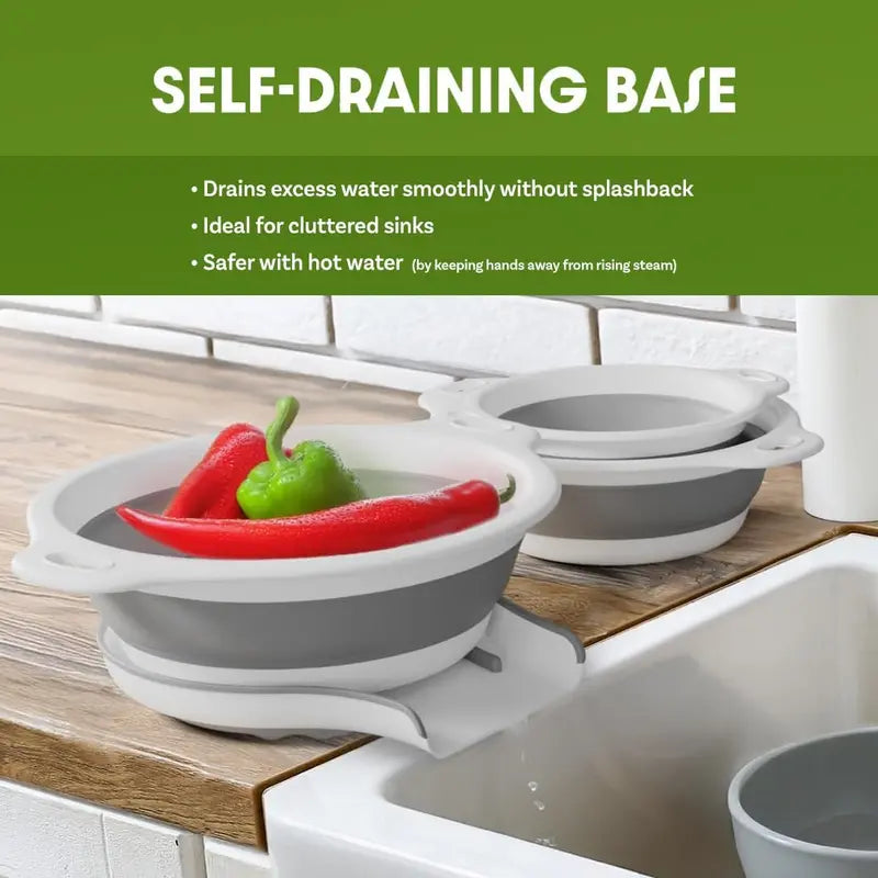 Collapsible Colanders 3-Pack