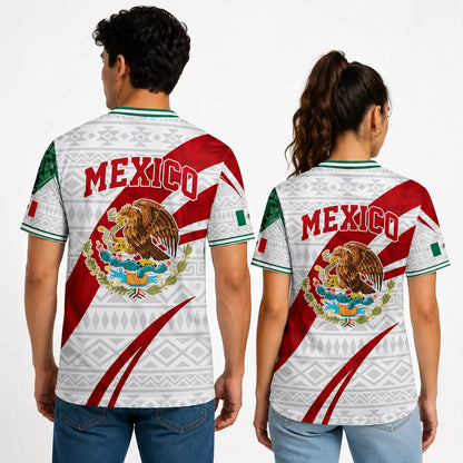 Mexico-Inspired Unisex V-Neck Jersey Shirt for Summer