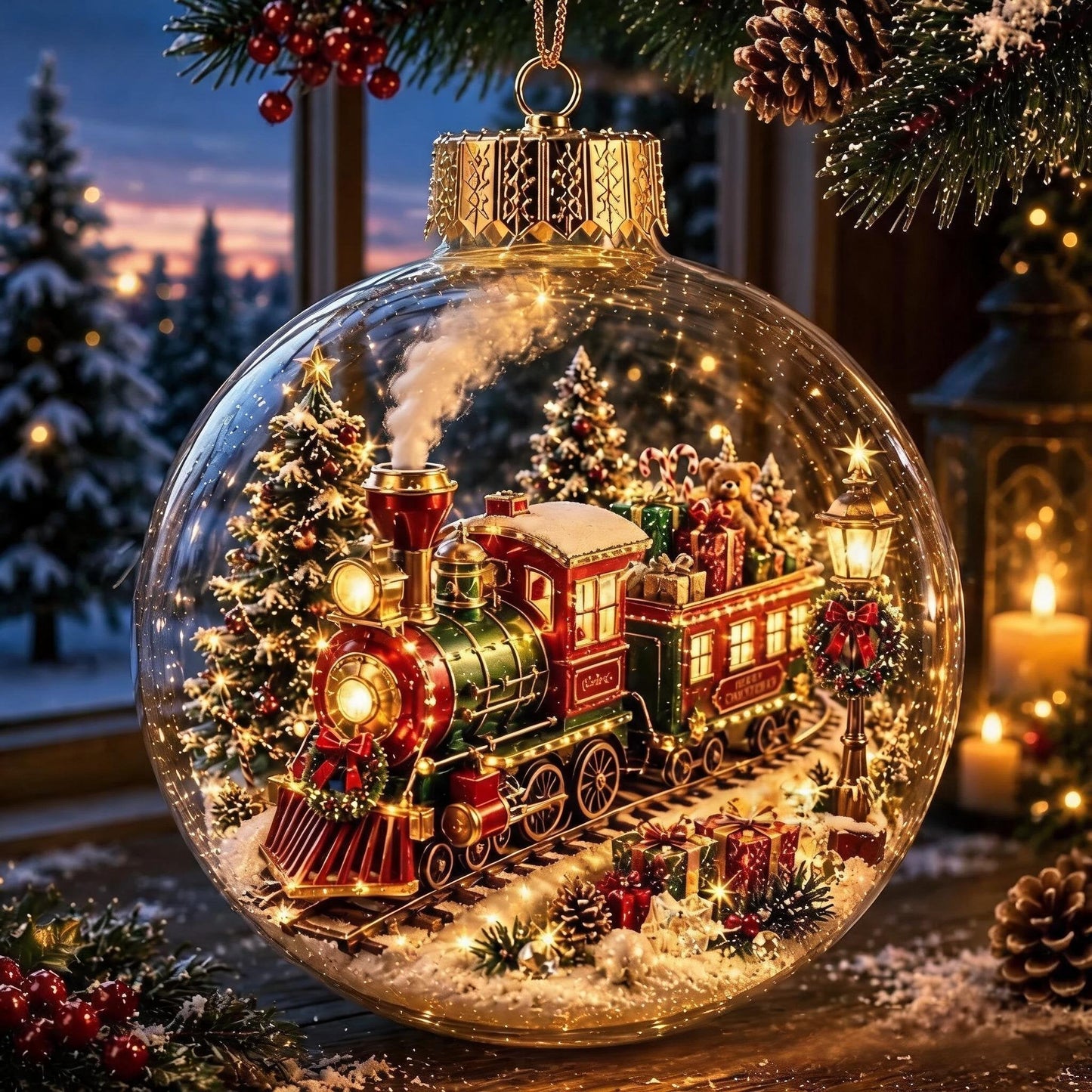 🎅Christmas Early Bird Sale🔥LAST DAY 50% OFF - 🎄Glowing Christmas Diorama Ornament – A Tiny Winter World in Your Hands