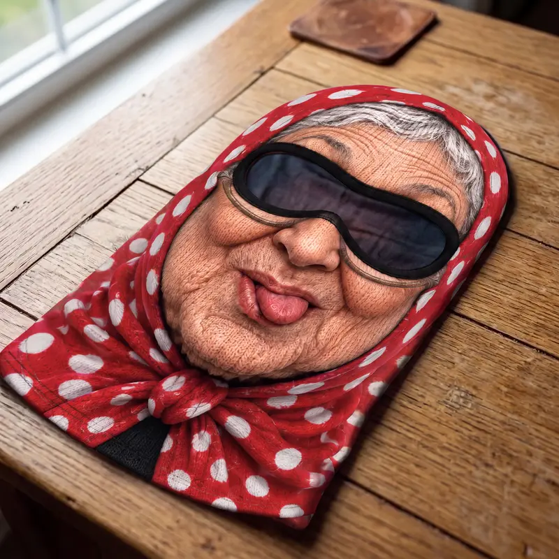Funny Grandma Print Ski Mask