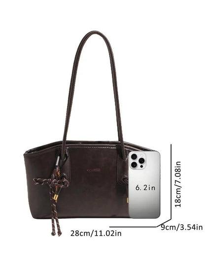 👝Women's Elegant Solid Color Large Capacity Shoulder Bag | Trendy Versatile Tote for Daily Commute & Casual Use