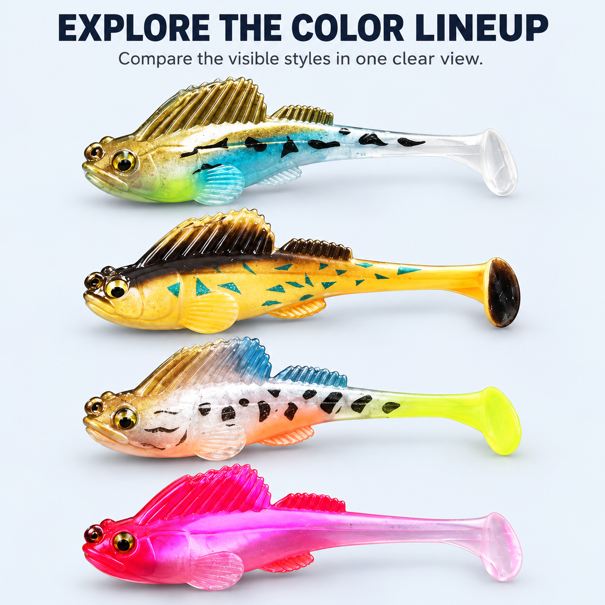 🔥HOT SALE🔥5-Piece T-Tail Soft Lure Set with Box