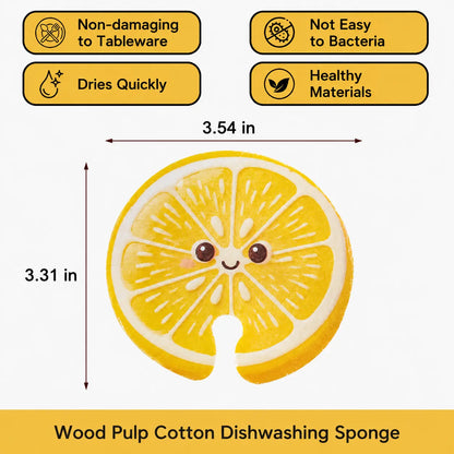🍎 50% OFF  Fruit-Shaped Expandable Sponges – Cute Cellulose Kitchen Cleaning Set