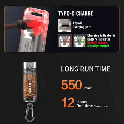 Magnetic Keychain Flashlight