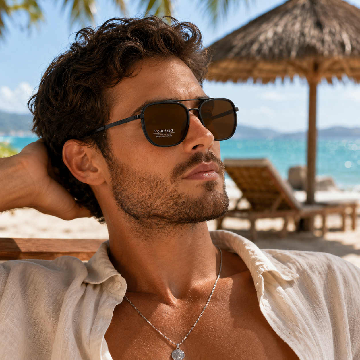 Fashion Geometric Double-Beam Sunglasses | 2026 Summer Trend | Lightweight Metal Frame | UV400