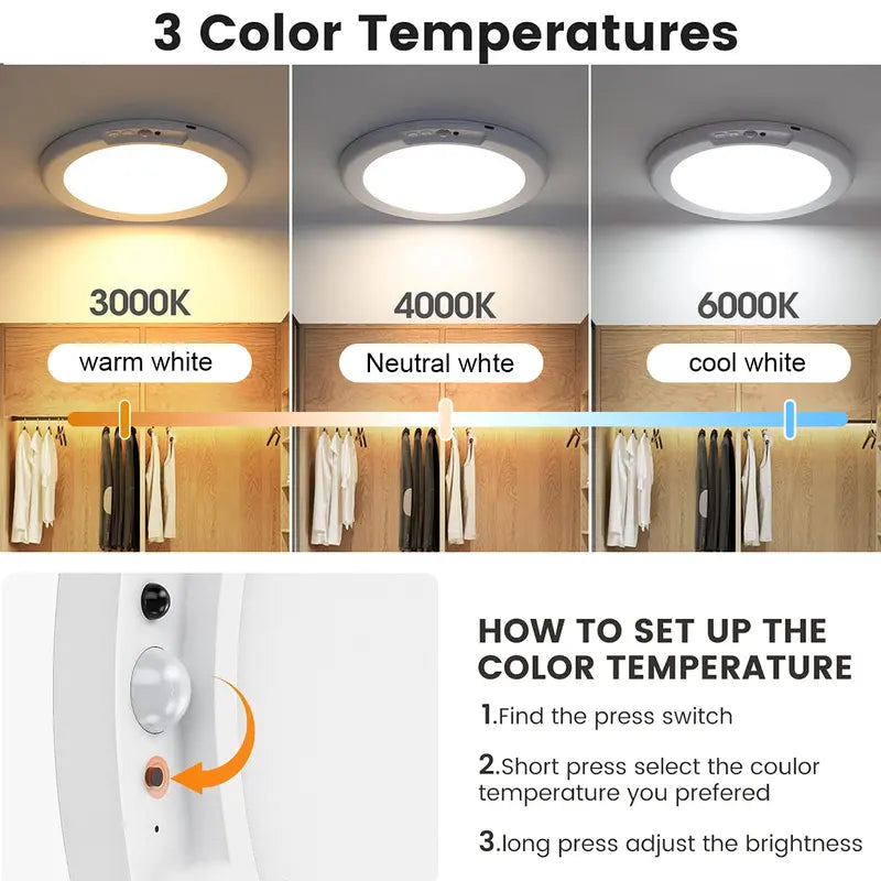 Rechargeable Motion Sensor Ceiling Lamp