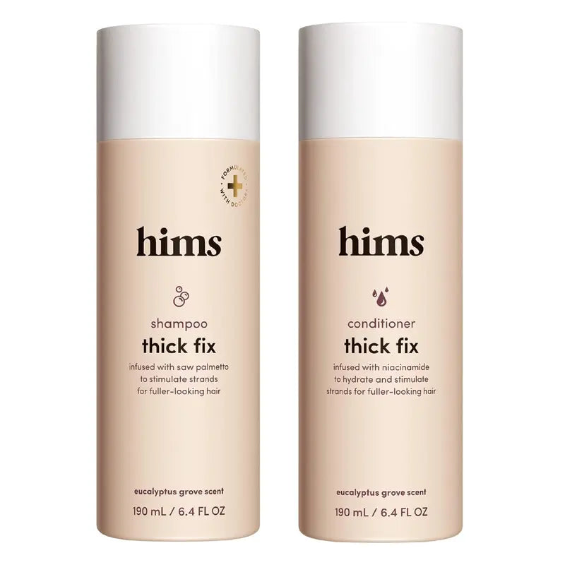 Men's Hair Care Shampoo and Conditioner Set - Thickening, Vegan, Hydrating, Scented, Moisturizing, Reduces Shedding, Color Safe - 2-Pack, 6.4oz