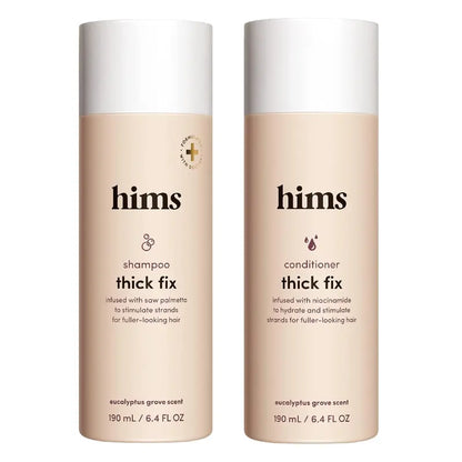 Men's Hair Care Shampoo and Conditioner Set - Thickening, Vegan, Hydrating, Scented, Moisturizing, Reduces Shedding, Color Safe - 2-Pack, 6.4oz