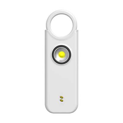 Personal safety alarm forwomen: features a high-decibel siren and strobe light;keychain design; helps protectbelongings and prevent loss.
