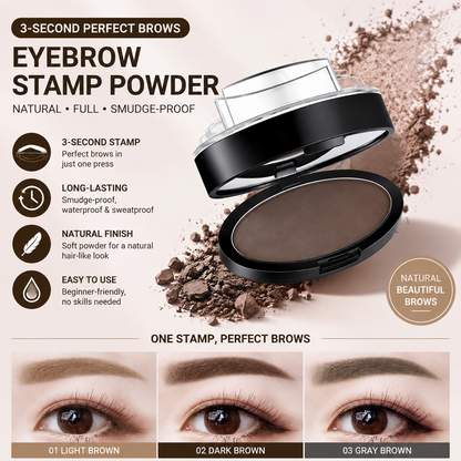 ✨ One-Step Eyebrow Stamp Kit – Waterproof, Smudge-Resistant Brow Powder for Beginners