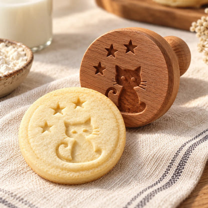 🍪 Carved Wooden Cookie Stamps | One Press, Beautiful Detail