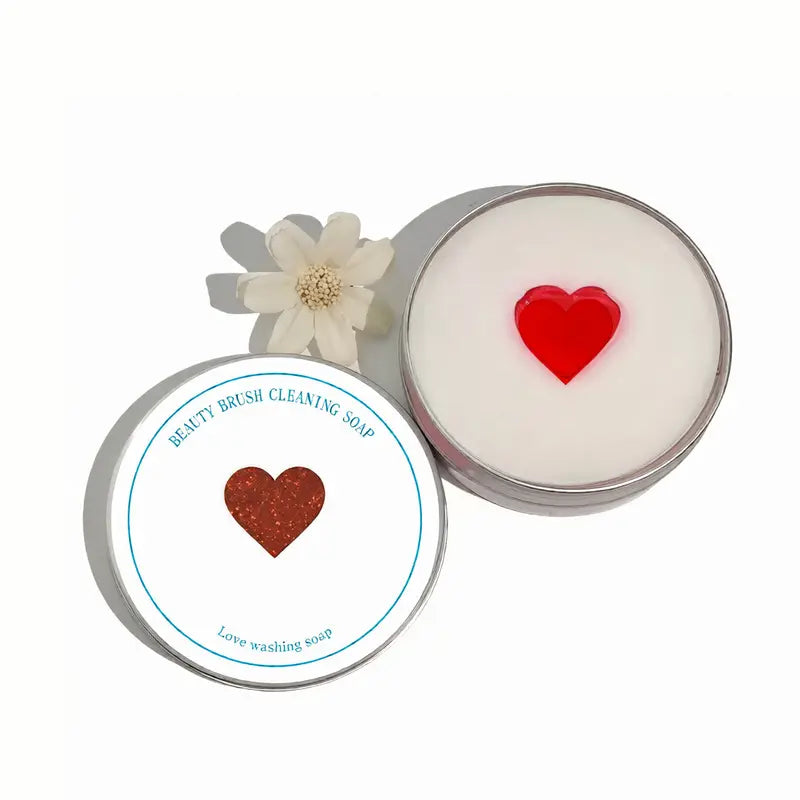 Makeup Brush Cleansing Soap with Silicone Cleaning Pad