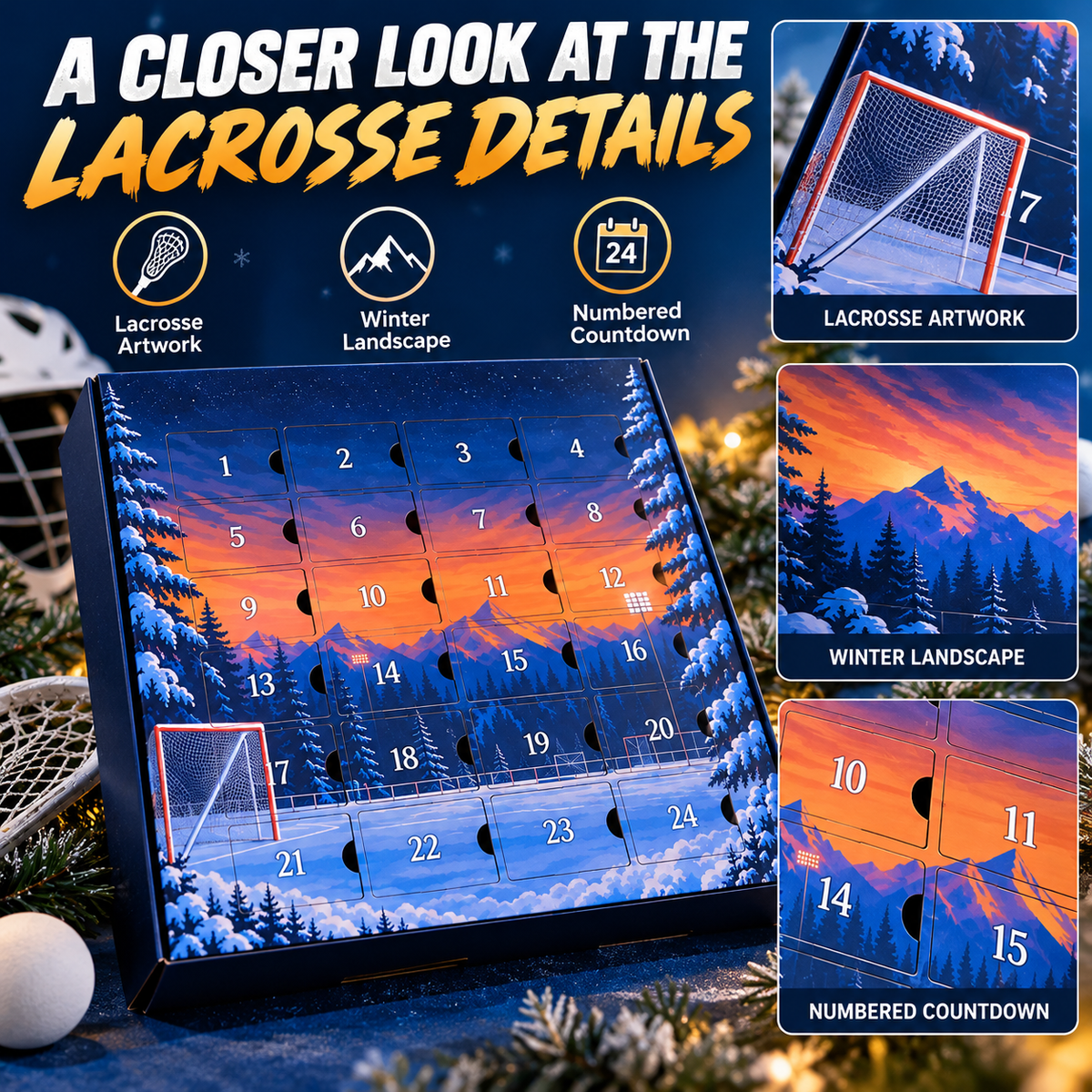 🥍🎄 Lacrosse Christmas Countdown – 24-Day Advent Calendar for Lacrosse Fans