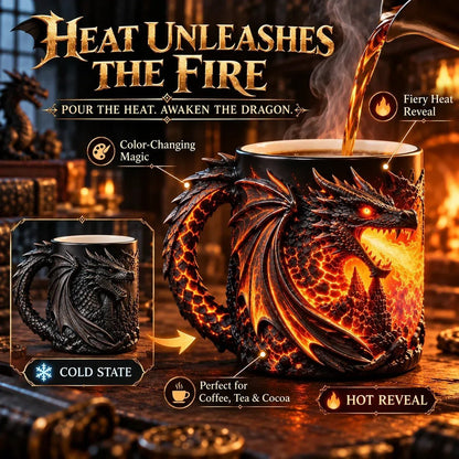 🐉 Dragonfire 3D Heat-Reveal Magic Mug | Add a Hot Drink. Awaken the Dragon.🔥