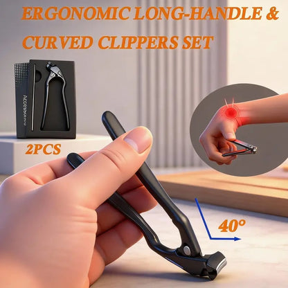 🏆Flash Sale⚡40K+ SOLD! ✂️ Curved Nail Clipper – Ergonomic & Easy for Seniors 🖤