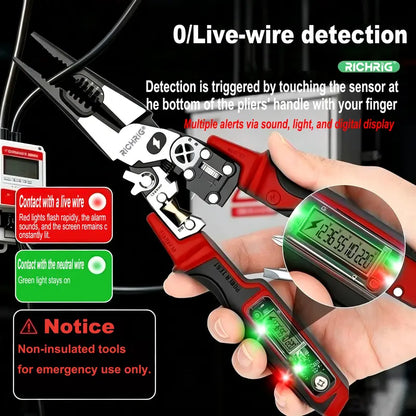 Multifunctional digital display electrician's pliers