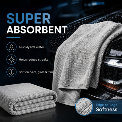 Ultra Absorbent Microfiber Drying Towels – Scratch-Free Car Detailing Cloth for Paint, Glass & Trim