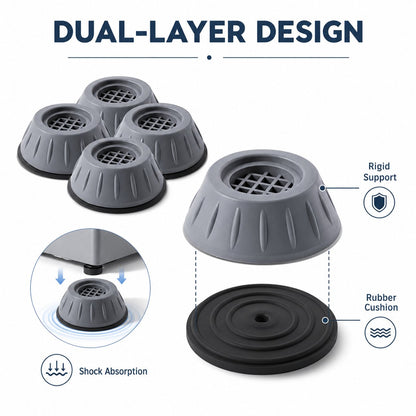 Anti-Vibration & Noise Reduction Washing Machine Foot Pads