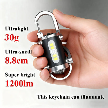 Rechargeable Mini Keychain Flashlight - 800 Lumens EDC Light