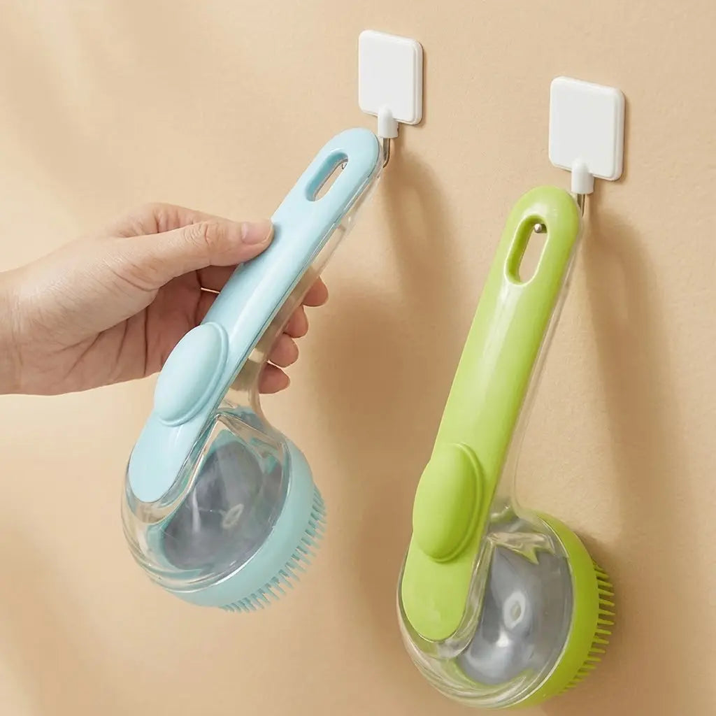 2026 2-in-1 Pet Bath & Grooming Brush with Soap Dispenser