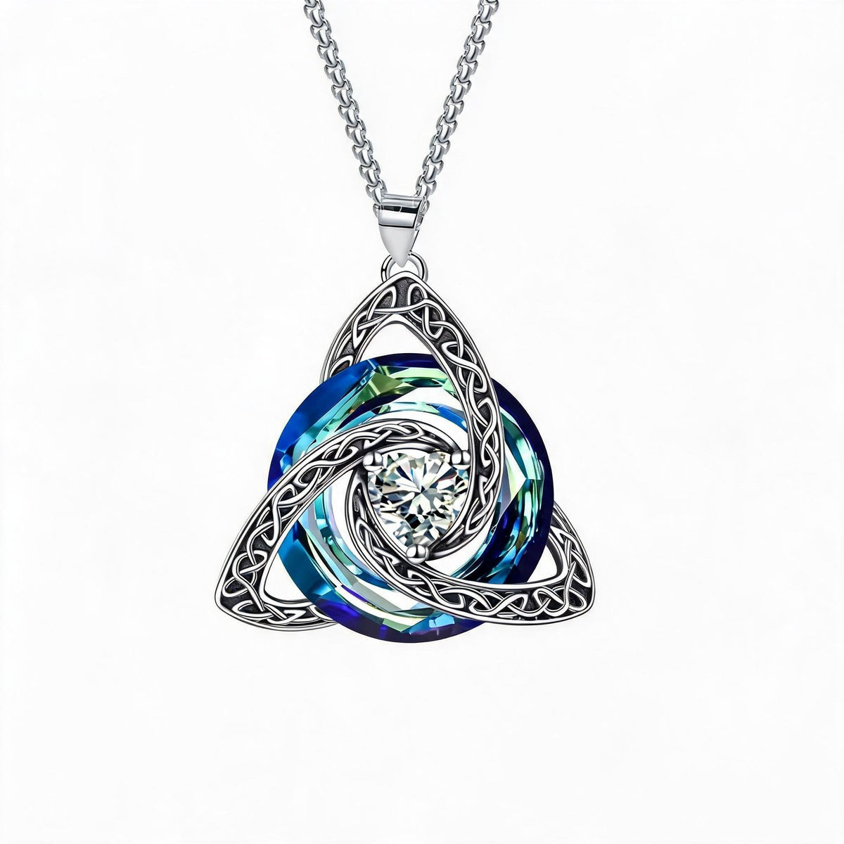 ✨ Birthstone Celtic Trinity Knot Necklace – Meaningful Irish Knot Pendant for Women, Anniversary & Birthday Gift