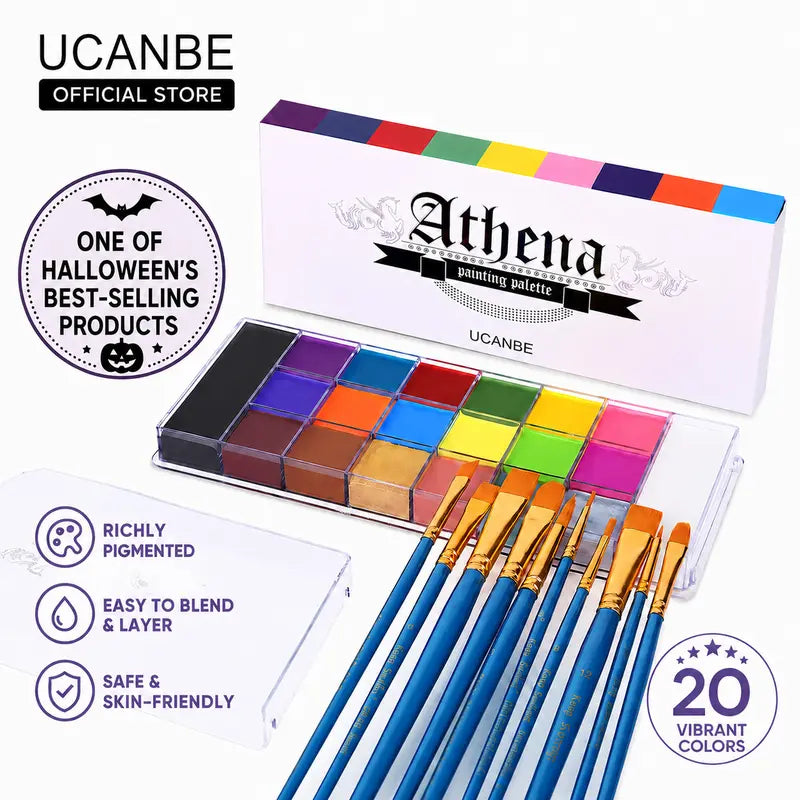 20-Color Face & Body Oil Paint Palette