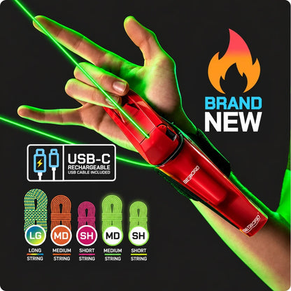 🔥 LAST DAY 50% OFF - 🕷 Rechargeable Wrist String Launcher with UV-Reactive & Glow-in-the-Dark Strings for Kids & Adults 🎁Buy 2 Free Shipping