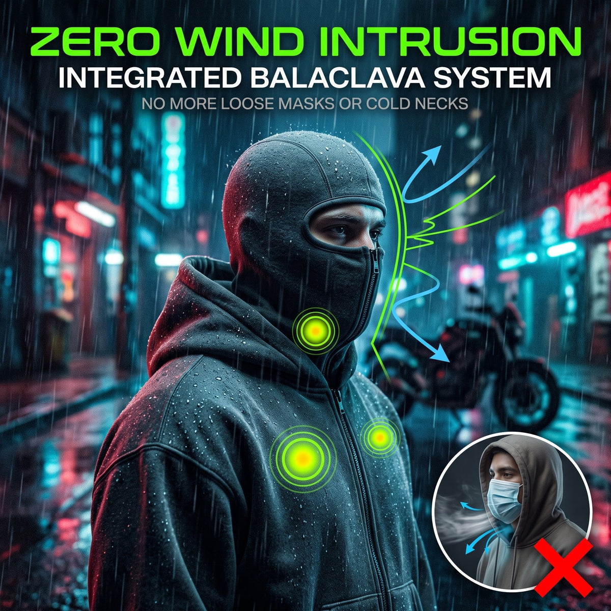 📢 Last Day Sale 56% OFF💥❄️Men’s Balaclava Zip Hoodie for Winter Sports Streetwear and Cold Weather Training