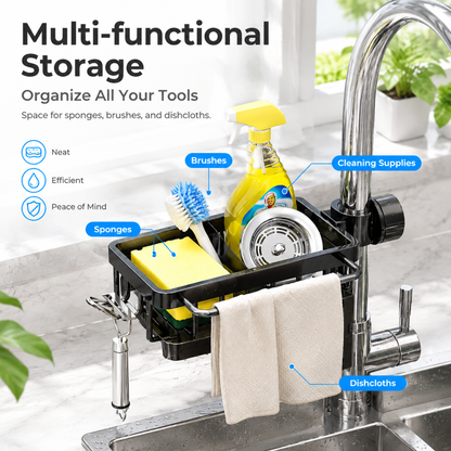 🧺Kitchen Faucet Sponge Holder & Sink Organizer Rack