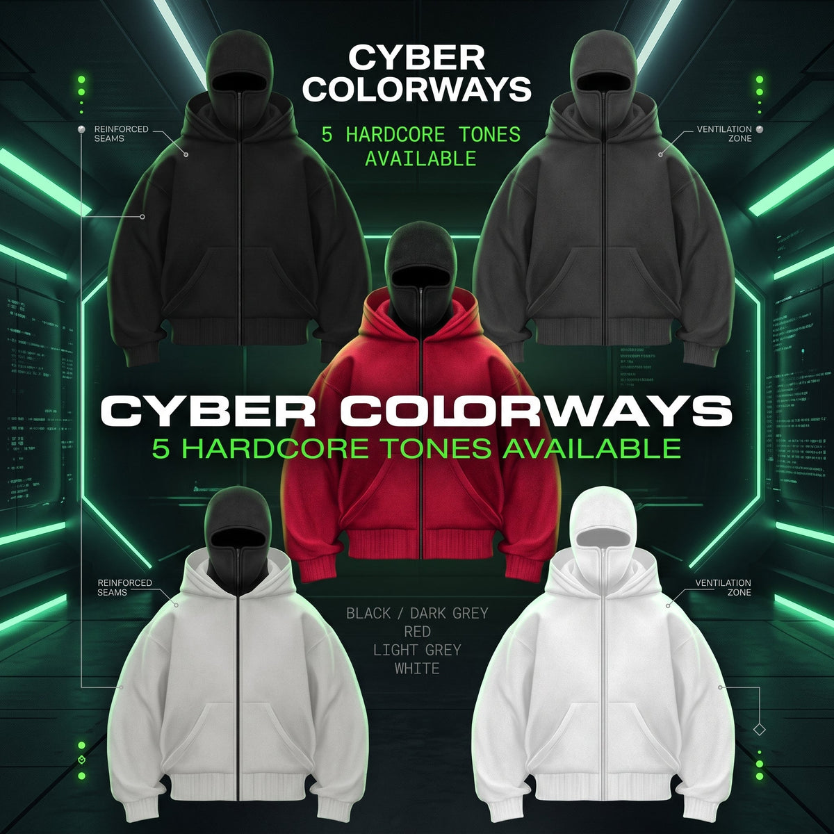 📢 Last Day Sale 56% OFF💥❄️Men’s Balaclava Zip Hoodie for Winter Sports Streetwear and Cold Weather Training