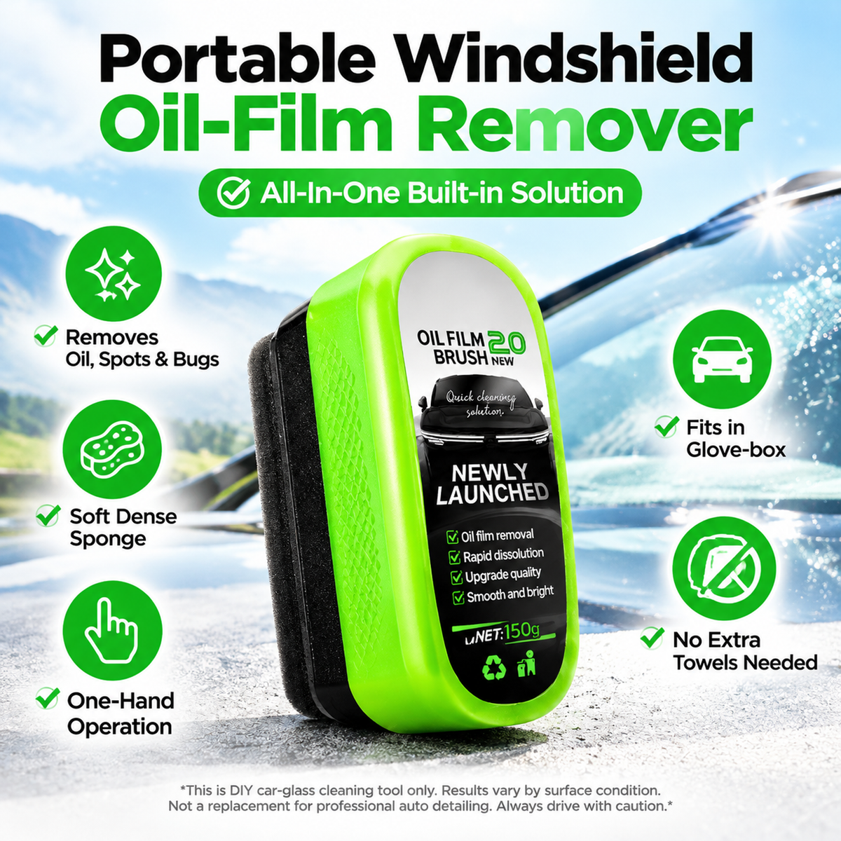 💥🚗Anti-freeze glass oil film brush