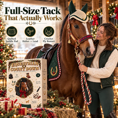🐎 Equestrian Countdown Calendar — Real Tack Behind Every Door, From Christmas Eve to Christmas Morning