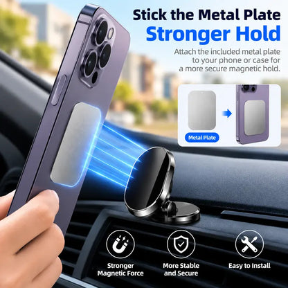 Foldable Metal Magnetic Car Phone Holder