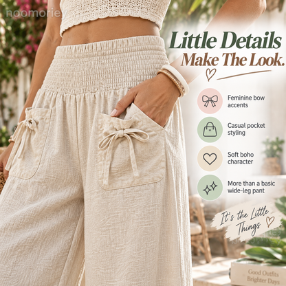 🌿 Boho Breeze Wide-Leg Ruffle Pants