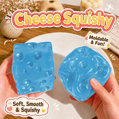 Giant Jelly Cheese Cube Squishy Toy