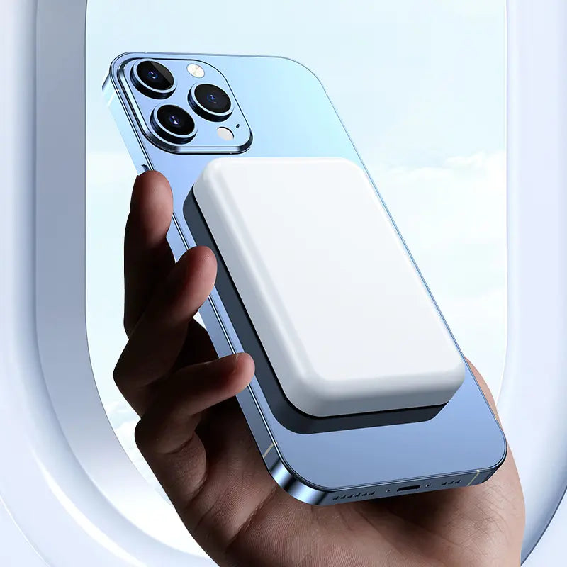 5000mAh Magnetic Power Bank for iPhone 12–17 Series, Works Best with MagSafe Case or No Case