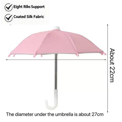 📱☂️Protection Phone Umbrella for Sun Universal Adjustable Piggy Suction Cup Phone Stand with Sun Shade Cover