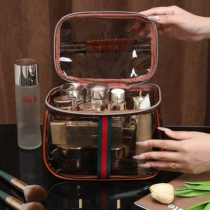 3-Piece Vintage Cosmetic Bag Set – Large Capacity Waterproof Makeup & Toiletry Organizer for Travel