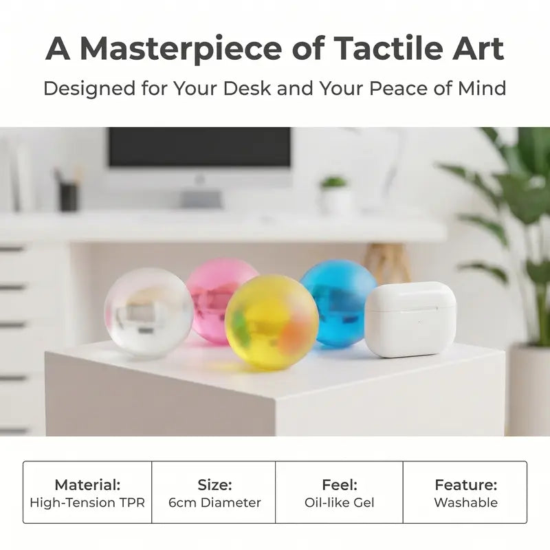 6cm Stress Relief Coconut Oil Squishy Fidget Toy