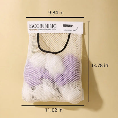 🔥 50% OFF No Drill Wall Storage Organizer ✨ Self Adhesive Mesh Hanging Basket