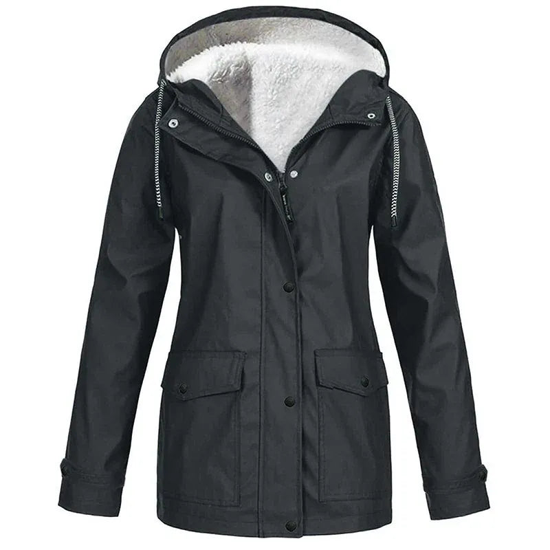 🏆 LIMITED TIME 65% OFF ❤️‍🔥 Women's Plush-Lined Windproof Hooded Jacket