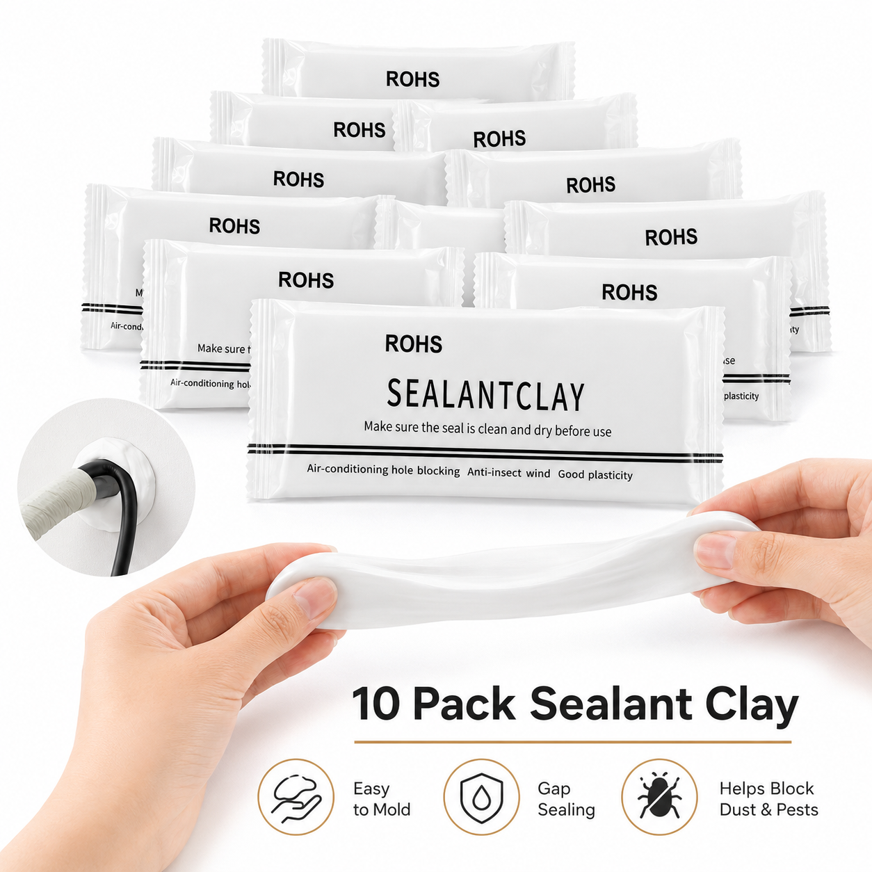 10PCS Wall Hole Repair Kit - Sealant & Putty for Home Fixes