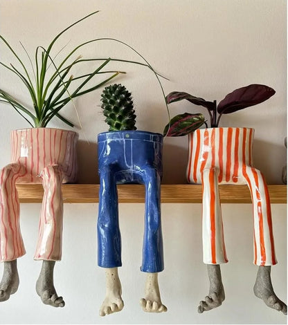 👖 The Hanging Legs Family Whimsical Hanging Legs Planter – Cute & Funny Home Decor