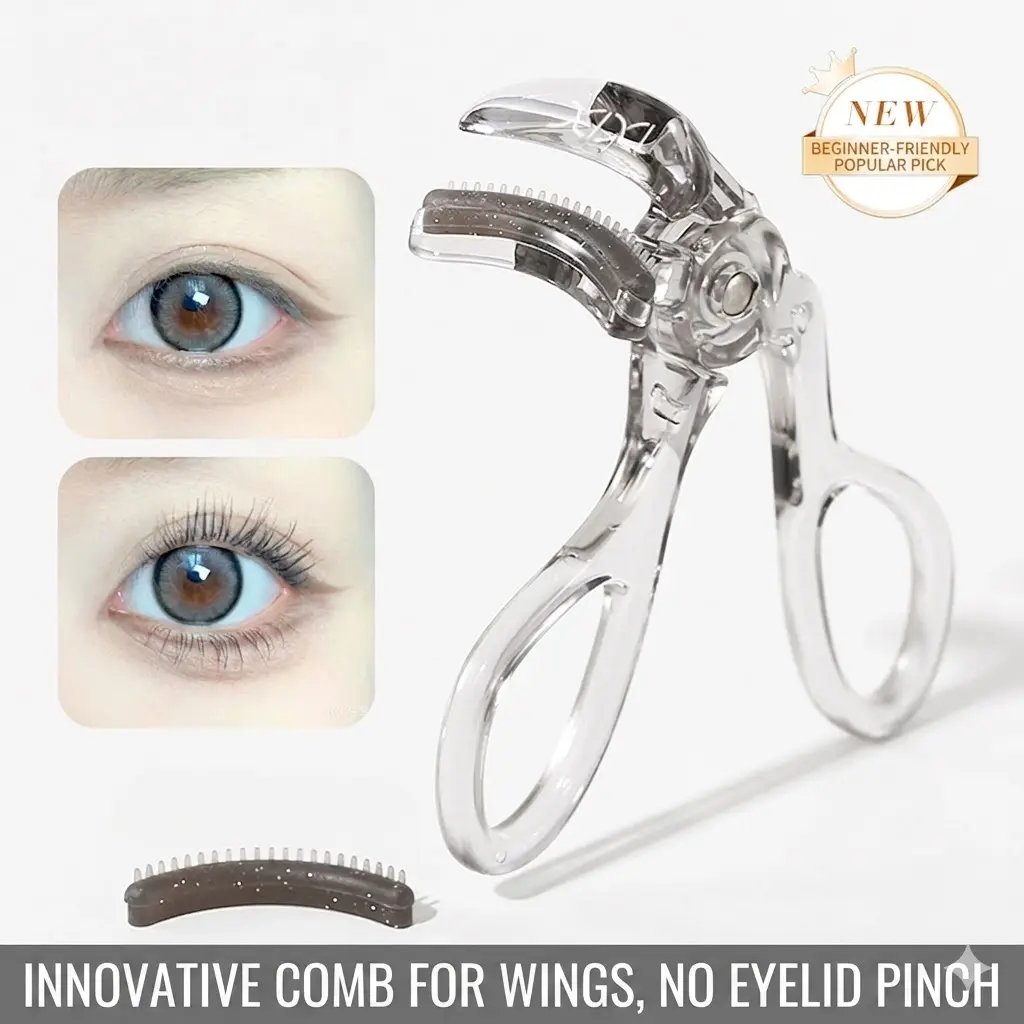 Lash Genius Wide-Angle Curler with Comb - Perfectly Curls Every Lash WITHOUT the Pinch!