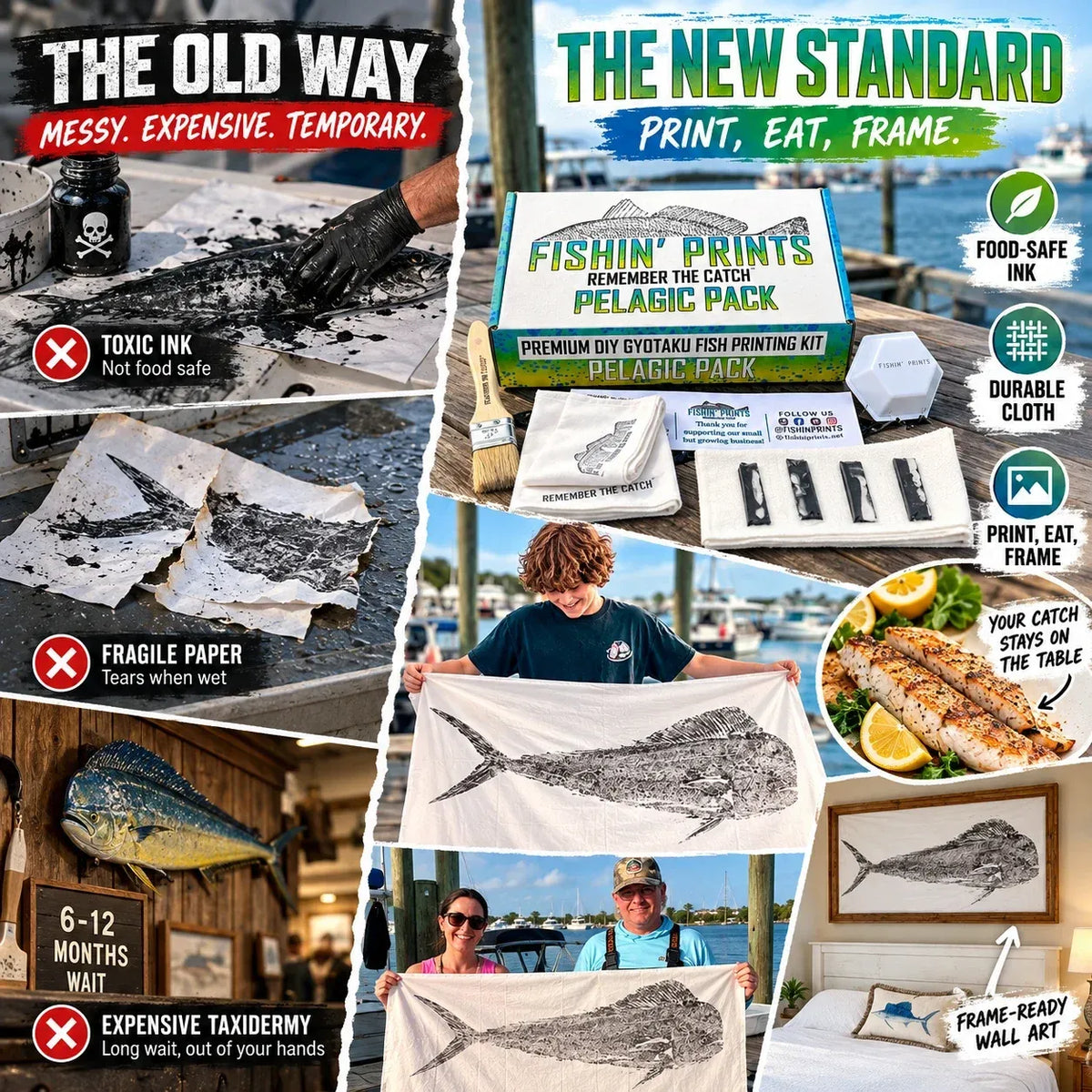 🎣 DIY Gyotaku Fish Printing Kit