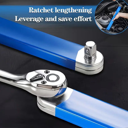 Offset Extension Wrench, Impact Ready Wrench Extender, with 1/2", 1/4" and 3/8" Square Drive Adapters