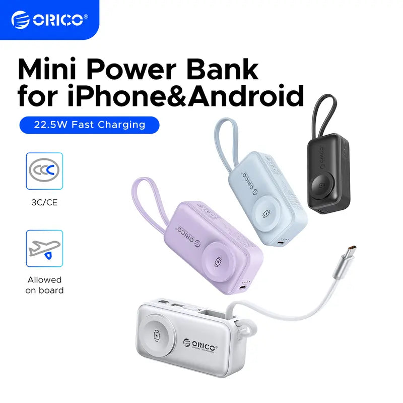 3-in-1 Folding Chargeable Portable Power Bank