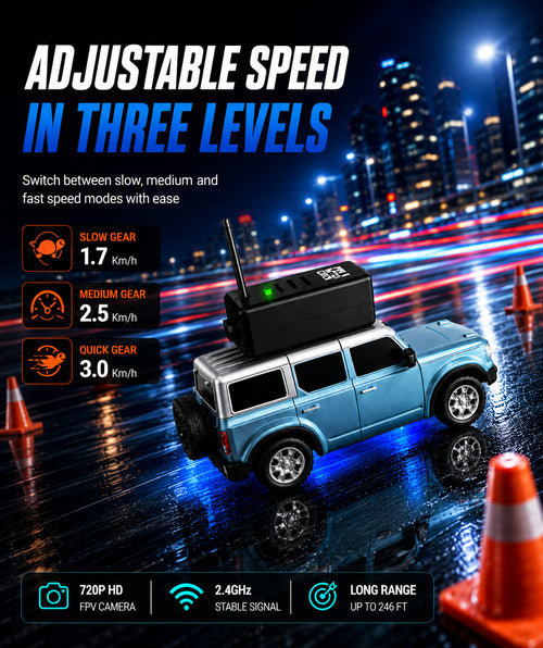 🚗 50% OFF Mini FPV RC Camera Car | 720P WiFi APP Control