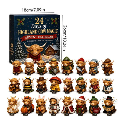 24-Day Highland Cow Advent Calendar