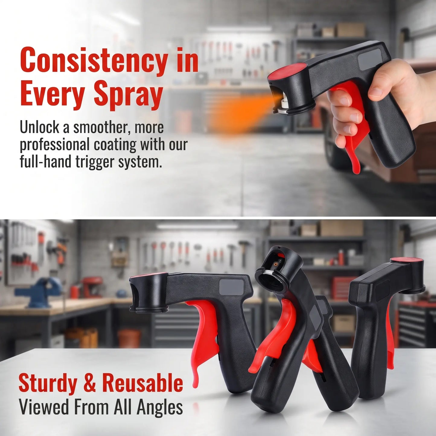 🔥Limited Time 49% OFF | Universal Ergonomic Spray Gun Handle for Car Refinishing & DIY Painting